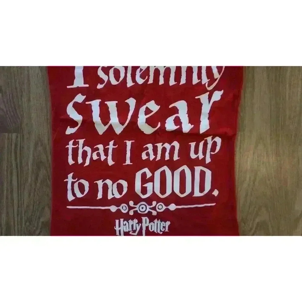 Harry Potter Women's Red "I Solemnly Swear" Short Sleeve Graphic T-Shirt, Size S - Picture 3 of 9